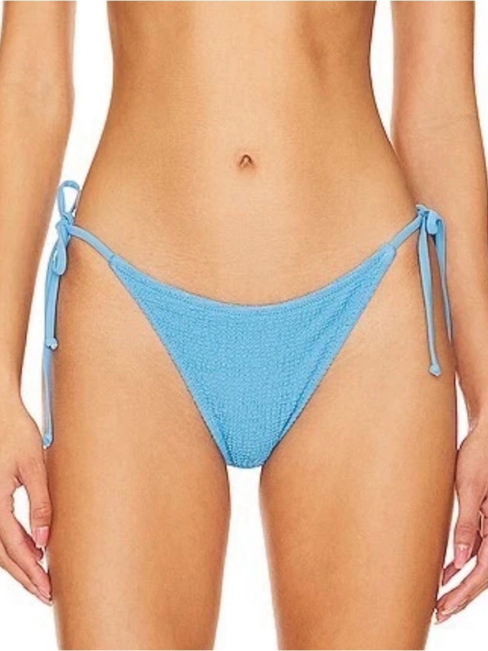 Milly Cabana Lori Textured Side Tie Bikini Bottom